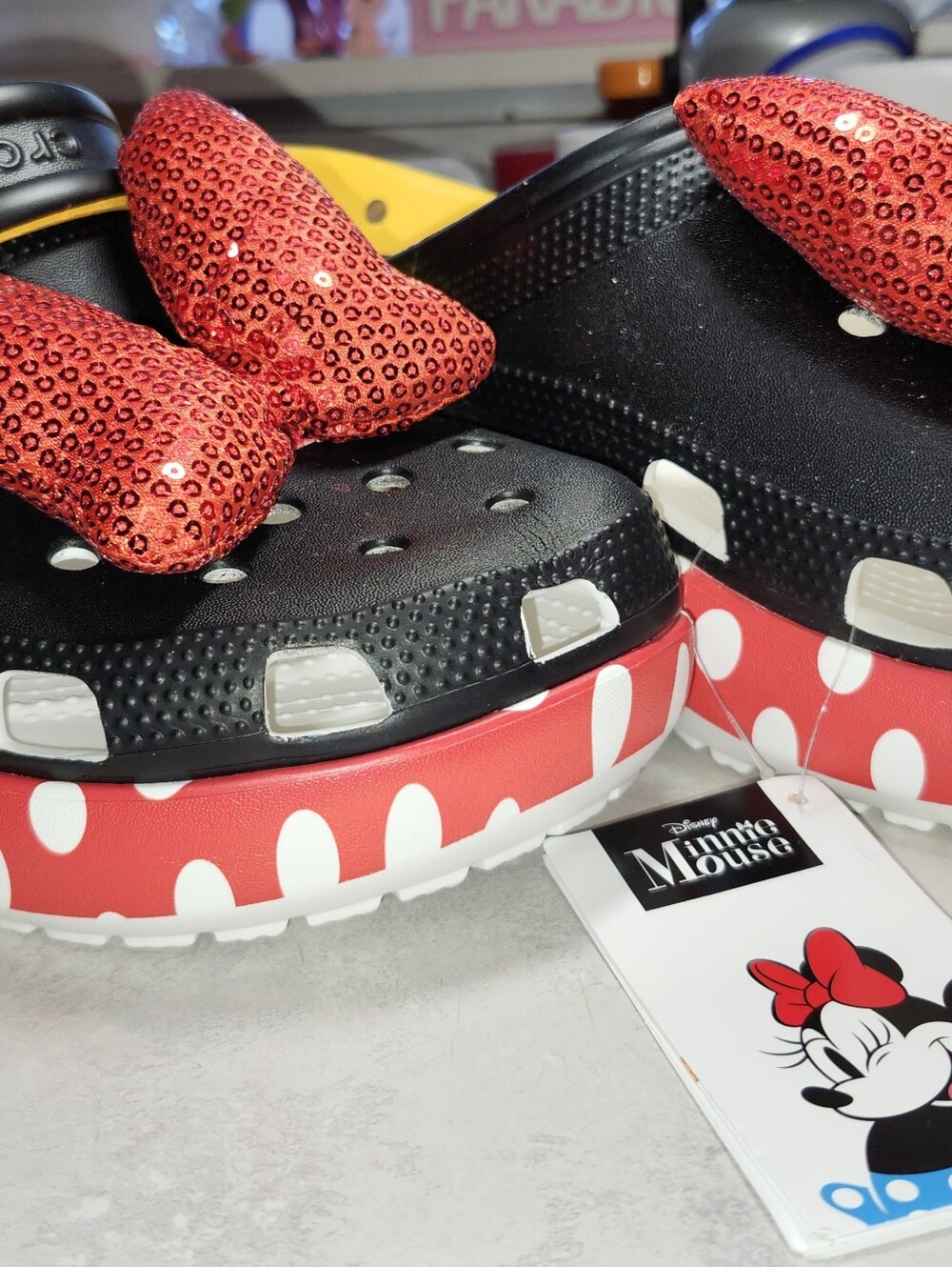 NWT! Crocs X Disney's Minnie Mouse Platform Clogs W Sz 9. So Cute!!